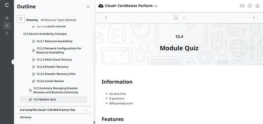 🛒Special Offer - CompTIA Cloud+ CertMaster Perform (CV0-004) – 3-Month Access