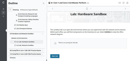 🛒CompTIA A+ Core 1 & Core 2 (V15) – CertMaster Perform (Truy Cập 4 Tháng, Tài Liệu Học Tập Chính Thức)