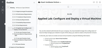 🛒 Ưu Đãi Đặc Biệt – CompTIA Cloud+ CertMaster Perform (CV0-004) – Truy Cập 3 Tháng