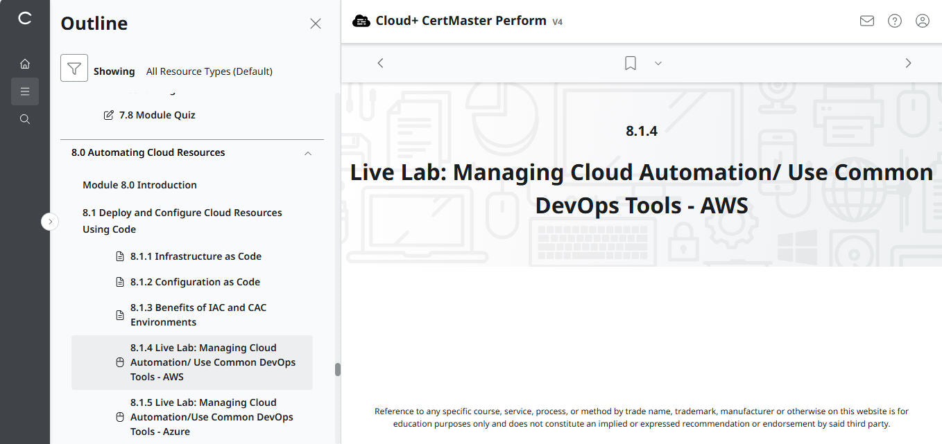 🛒 Ưu Đãi Đặc Biệt – CompTIA Cloud+ CertMaster Perform (CV0-004) – Truy Cập 3 Tháng