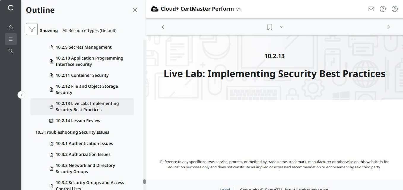 🛒 Ưu Đãi Đặc Biệt – CompTIA Cloud+ CertMaster Perform (CV0-004) – Truy Cập 3 Tháng