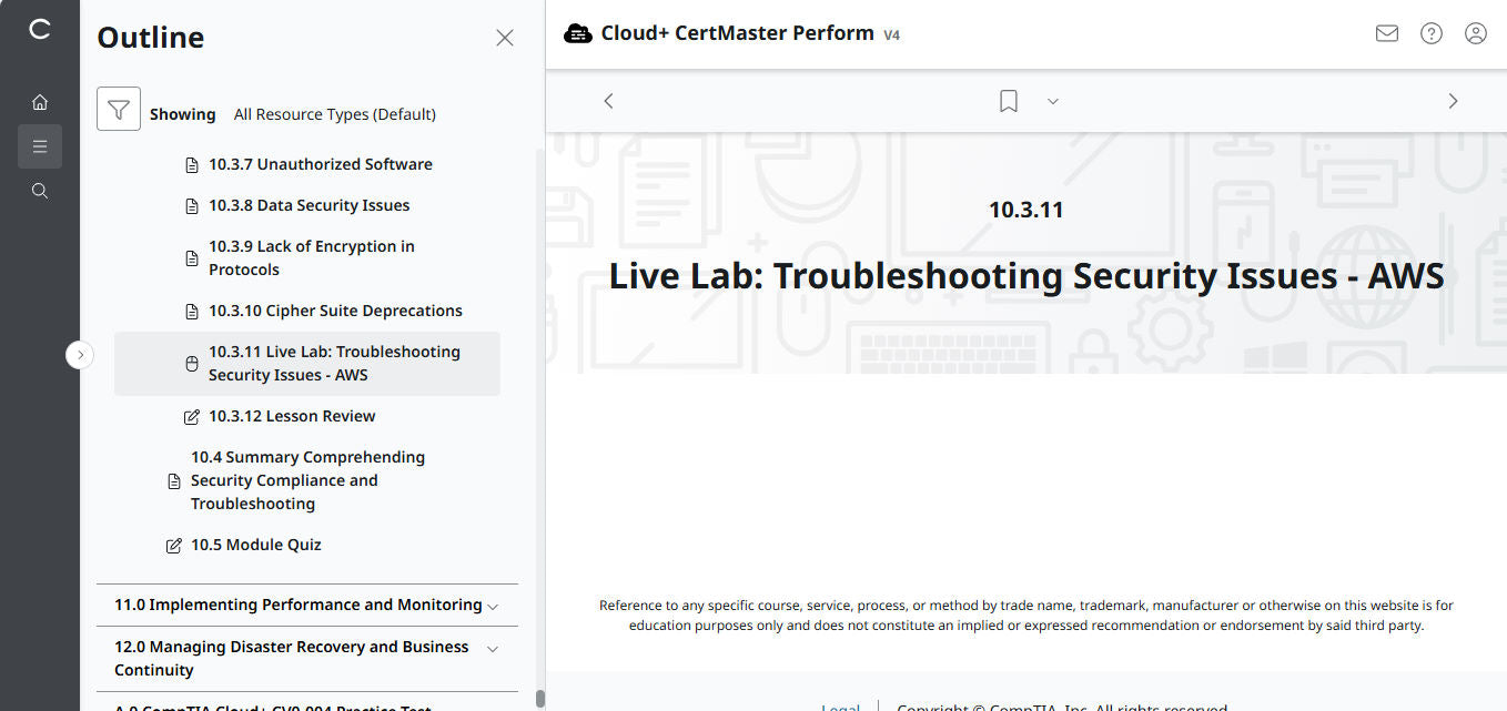 🛒 Ưu Đãi Đặc Biệt – CompTIA Cloud+ CertMaster Perform (CV0-004) – Truy Cập 3 Tháng